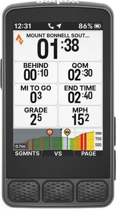 Wahoo Roam 3 — Datos de segmento en tiempo real